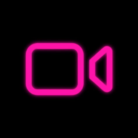 Hot Pink Facetime Icon, Hot Pink Tiktok Icon, Black And Hot Pink App Icons, Baddie App Icons, Tv Girl App Icons, Pink Facetime App Icon, App Icon Hot Pink, Hot Pink App Icons Aesthetic, Black Theme Phone