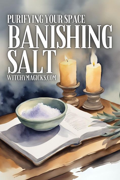 Elevate your space with our guide to banishing salt! Explore the ancient practice of using salt for purification and protection. From creating salt barriers to banishing negative energies, discover how to cleanse and sanctify your surroundings. Let's embark on a journey of spiritual purification and create a harmonious environment with the power of banishing salt. 

#BanishingSalt #SpacePurification #SpiritualCleansing #Protection #SacredSpace #Rituals #Ceremonies #Purification #WitchyMagicks Sea Salt Spiritual Benefits, Salt Cleansing Ritual, New Moon Meaning, Spiritual Purification, Get Rid Of Negative Energy, Rid Of Negative Energy, Cleanse Your Space, Epson Salt, Heart Diet