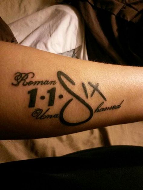 Unashamed Rom.1:16 116 Tattoo, 116 Clique, Roman Numeral Tattoos, Saved Tattoo, Web Tattoo, Religious Tattoo, Modern Tattoos, Name Tattoo, Little Tattoos