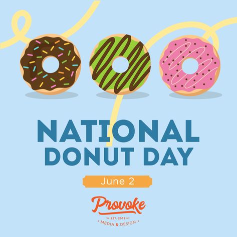 This is a good one today, as who does not love DONUTS!? Happy National Donut Day to all those in ProvokersLand! Whether you prefer fruit fritters, cream-filled bits, or ones glazed with rainbow sprinkles, it does not matter. Some people love to dunk them in coffee or tea. Others just love savouring them bite by bite. Now we just need to find a decent gluten-free donut for Shane so he will stop complaining. #NationalDoughnutDay #NationalDonutDay #NationalDays #GetProvoked #CreativeDesign Fruit Fritters, Donut Day, National Donut Day, Gluten Free Donuts, Stop Complaining, National Days, World Days, Rainbow Sprinkles, Not Love