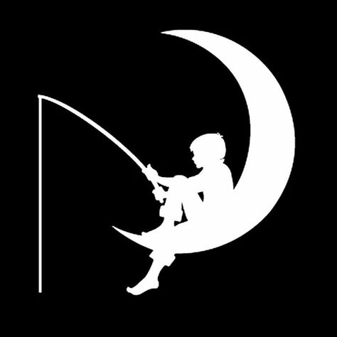 Boy in the moon Dreamworks Art, Scroll Saw Patterns Free, Movie Studios, Pioneer Dj, Sketch Tattoo Design, Boy Fishing, Moon Drawing, Song Play, Boy Tattoos