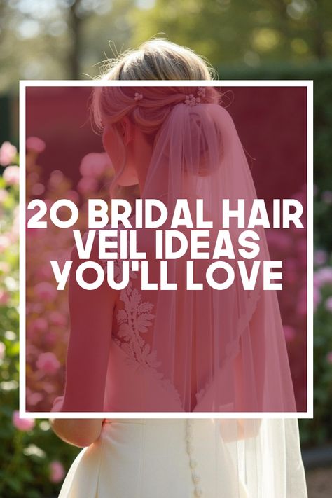 Did you know that the perfect bridal hair veil can transform your entire wedding look? Whether you're dreaming of a classic cathedral style or a whimsical birdcage, discover how to choose a veil that complements your hairdo. From lace to tulle, uncover trending styles and tips that make your entrance unforgettable. Dive into our gallery of 20 stunning wedding photos for endless inspiration on your big day! Bridal Looks With Veil, Wedding Hair With Bangs And Veil, Hair Styles With Veil, Bridal Veils And Headpieces Ideas, Statement Veil, Veil Hair Down, Bride Hairpiece, Veil Hair Piece, Bridal Vail