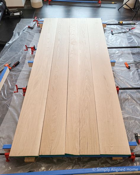 White Oak Desk Top, White Oak Coffee Table Rectangle, Diy White Oak Dining Table, White Oak Farmhouse Table, White Oak Table Top, Diy White Oak Table, Diy Oak Dining Table, White Oak Table Dining Rooms, White Oak Desk Home Office