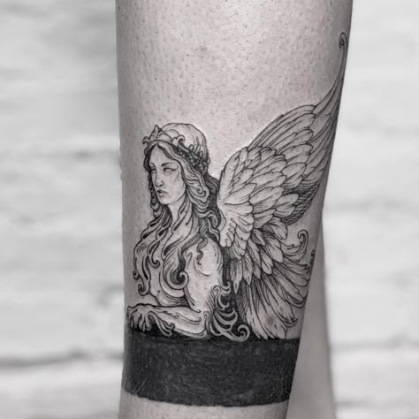 Sphynx Tattoo Greek, Greek Sphinx Tattoo, Sphinx Art, Sphinx Tattoo, Greek Mythology Tattoos, Mythology Tattoos, Tiny Tattoos, Greek Mythology, Tattoos And Piercings