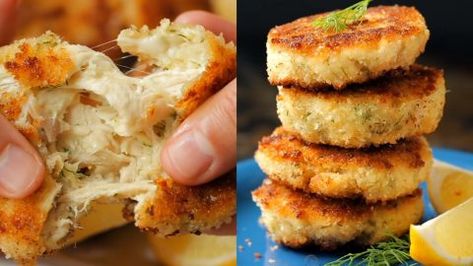 Leftover Chicken Patties Recipe | DIY Joy Projects and Crafts Ideas Chicken Patty Recipes, Chicken Cake, Diy Joy, Patties Recipe, Chicken Patties, Cooking Chicken To Shred, Panko Bread Crumbs, Leftover Chicken, Shredded Chicken