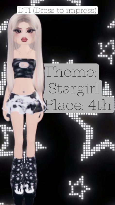 Dress to impress DTI outfit stargirl cute emo grunge Stargirl Dress, Dress To Impress