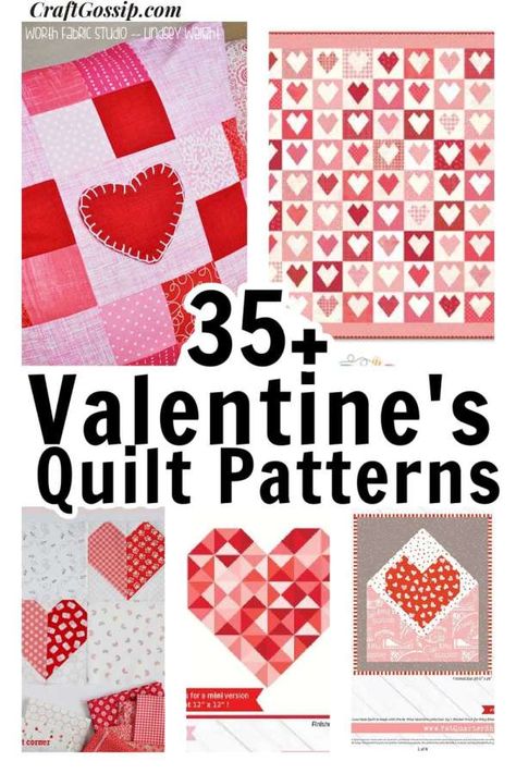 Valentine Pattern, Heart Quilts, Quilting Blogs, Heart Quilt Pattern, Knitting Diy, String Quilt, Candles Diy, Quilt In A Day, Embossed Fabric