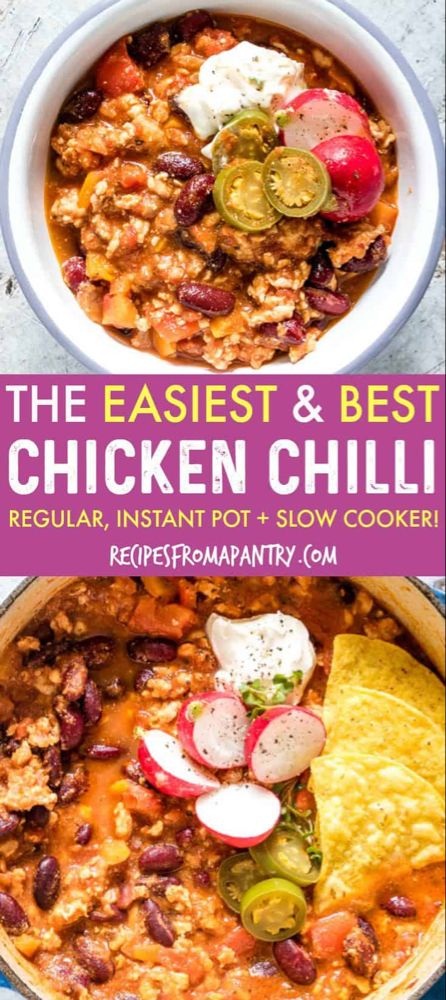 Chicken Chilli Recipes, Chilli Recipe Crockpot, Ground Chicken Chili Recipe, Instant Pot Chicken Chili, Ground Chicken Chili, Healthy Chicken Chili, Easy Chicken Chili, Chicken Chilli, Instant Pot Freezer Meals