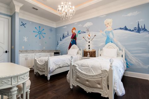 Frozen Furniture, Frozen Bed, Disney Frozen Bedroom, Frozen Decor, Toddlers Bedroom, Frozen Bedroom, Disney House, Girl Bedroom Ideas, Themed Bedrooms