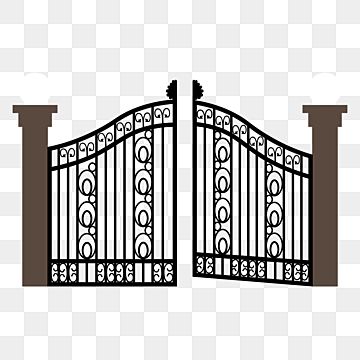 Gate Illustrations, Door Clip Art, Gate Drawing, Dress Illustration Art, Letter Activity, Gate Images, Inspired Images, Home Gate Design, Becoming A Tattoo Artist