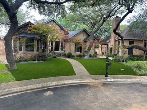 Front yard transformation just completed in Castle Hills, TX! ✨
821 sq/ft of SYNFescue 80 🌱
No more weekends spent mowing or pulling weeds to maintain your curb appeal.

Instead, enjoy the stunning realism, vibrance, & durability provided by SYNLawn artificial grass! 🌱
With a lifetime warranty and $0 down monthly financing, you can have a pristine yard for years to come with an affordable monthly payment! 

To get a quote, contact us today and schedule a free consultation! Artificial Grass Front Yard Curb Appeal, Artificial Grass Front Yard, Grass Front Yard, Front Yard Transformation, Front Yard Curb Appeal, Dog Turf, Yard Transformation, Installing Artificial Turf, Grass Installation