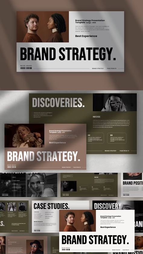 Brand Strategy Keynote Presentation Template - 20 unique Multipurpose Slides Brand Strategy Presentation, Banner Inspiration, Presentation Slides Templates, Slides Template, Keynote Presentation, Presentation Slides, Slide Design, Typography Inspiration, Keynote Template