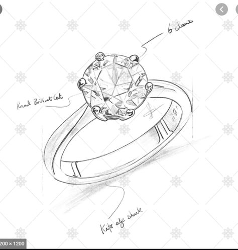 Wedding Ring Drawing, Diamond Ring Drawing, Diamond Sketch, Ring Drawing, Ring Sketch, Gem Drawing, Realistic Sketch, Brilliant Cut Diamond Ring, Jewelry Knowledge