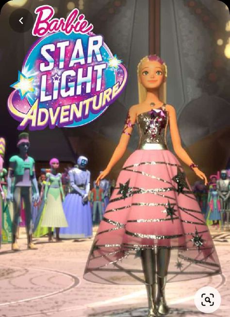 Barbie Star Light Adventure, Barbie Starlight Adventure, Barbie Movies List, Barbie Movie Outfits, Barbie Characters, Uchuu Kei, Barbie Star, Barbie Film, Barbie And Her Sisters