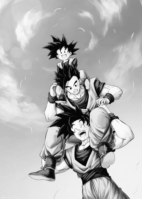 Goku Gohan Goten, Gohan And Goten, Goten Y Trunks, Goku Gohan, Goku And Gohan, Dragon Ball Z, Dragon Ball, Tattoos, Quick Saves