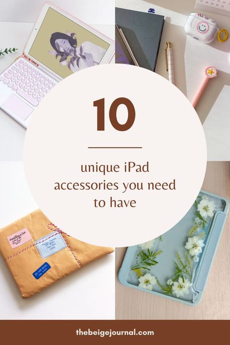 Ipad Assessories Awesome, Best Ipad Accessories, Beige Journal, Ipad Pro Accessories, Ipad Aesthetic, I Pad, Best Ipad, Perfect Planner, Ipad Accessories