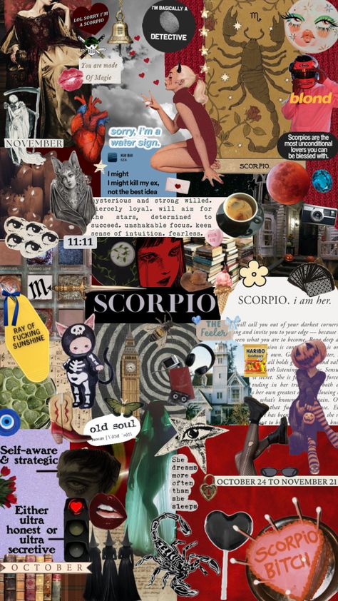 scorpio ✨✨ #scorpio #scorpioaesthetic #zodiac #zodiacsign #wallapaper #october #november Scorpio Collage Wallpaper, Scorpio Season Wallpaper, Scorpio Wallpaper, November Scorpio, Scorpio Aesthetic, Scorpio Szn, Scorpio Scorpio, Scorpio Birthday, Scorpio Season