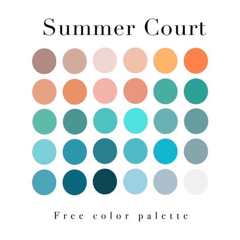 Learn Procreate, The Summer Court, Charles Vess, Color Palette For Procreate, Summer Court, Procreate Palette, Colour Therapy, Color Mixing Chart, Hex Color Palette