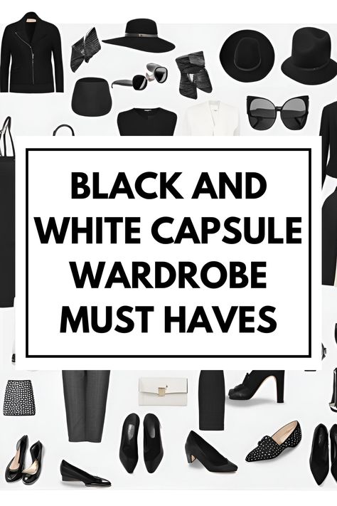 Embrace the elegance of a black and white capsule wardrobe! This guide highlights timeless fashion essentials that create chic, sophisticated outfits. Learn how to mix and match these classic colors for versatile looks that never go out of style. Black And White Capsule Wardrobe, White Capsule Wardrobe, Capsule Wardrobe Basics, Multiple Outfits, Sophisticated Outfits, White Denim Jacket, How To Mix, White Scarves, Black Knit Sweater