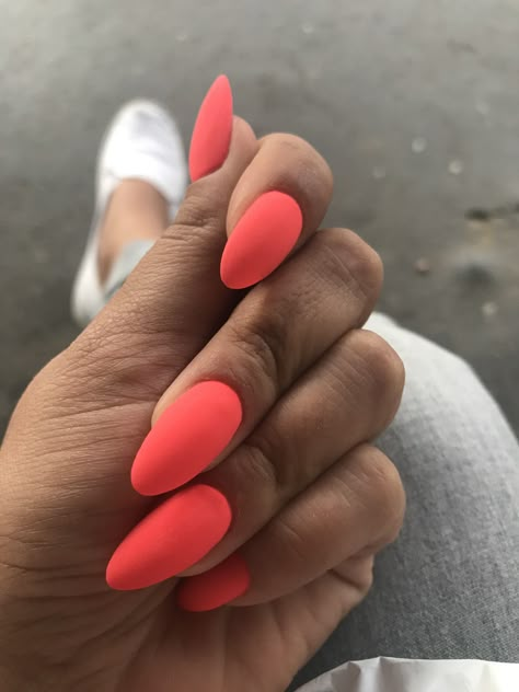 Summer nails Bright Matte Nails, Nails Matte Design, Best Summer Nails, Lavender Nails, Nails Matte, Orange Nails, Hot Nails, Designs Nail, Skin Nails