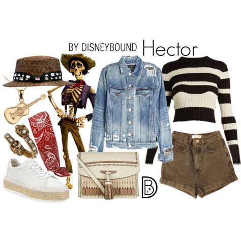 Hector by leslieakay on Polyvore featuring polyvore, fashion, style, Proenza Schouler, American Apparel, rag & bone, Burberry, Alexander McQueen, AMIRI and clothing Coco Disneybound, Hector Coco, Subtle Cosplay, Disneybound Ideas, Disney Character Outfits, Disneybound Outfits, Disney Dress Up, Disney Themed Outfits, Cute Disney Outfits