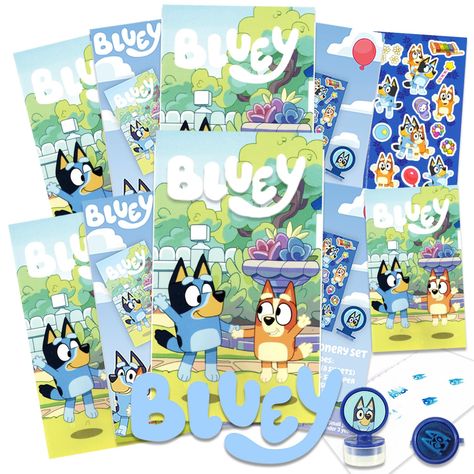 PRICES MAY VARY. Bluey Party Favor Set - Bundle of Bluey 8 Bluey Activity Packs with Games and Coloring Pages, More | Bluey Birthday Party Supplies. This Bluey party favor bundle includes 8 mini Bluey play packs. Each Harry Potter play pack features 1 activity book comprised of sketch pages, stickers, stampers, and coloring utensils. The Bluey party favors are perfect for any Bluey themed party. These Bluey party favors are sure to make any Bluey party way more fun! Sure to delight Bluey fans. T Bluey Themed Party, Bluey Party Favors, Harry Potter Play, Bluey Birthday Party, Party Activities Kids, Bluey Party, Bluey Birthday, Candy Halloween, Classroom Rewards