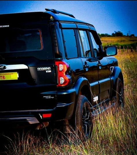 Scarpio Car Wallpaper, Scorpio S11 Black, Black Scorpio Mahindra Modified, Scorpio Black Car, New Mahindra Scorpio, Scorpio Images, Scorpio Black, Scorpio Car, Blue Sky Images