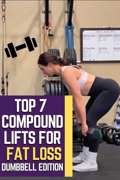 compound exercises with dumbbells compound lifts Compound Weight Training, Full Body Compound Dumbbell Workout, Full Body Workout Compound Exercises, Combo Weight Exercises, Combination Weight Exercises, Dumbell Compound Workout, Compound Movements Weight Training, 4-2-1 Weighted Combo, Body Weight Exercises For Fat Loss