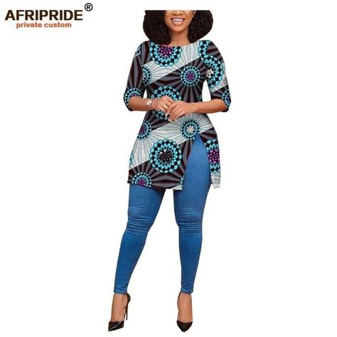 Kitenge Tops Designs, Ankara Shirts Women, Kitenge Tops, African Tops For Women, African Print Shirt, African Blouses, Ankara Tops, African Tops, African Fabric Dress