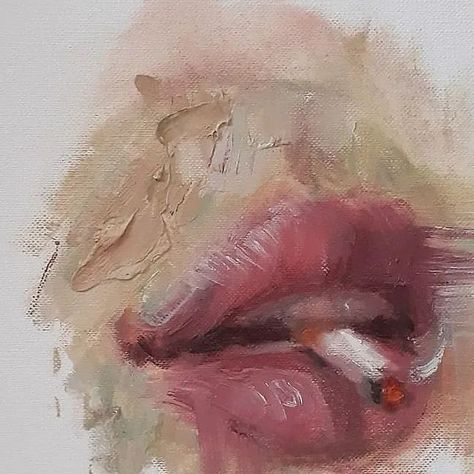 Myartisreal on Instagram: "Oil Sketch By @painting.allaprima  - 🎧 Discover the @myartisrealpodcast a narrative journey into the lives that shape art!  - #myartisreal #oilpainting #painting #oilpaint #artist #artblog #artgallery #artpodcast" Mouth Oil Painting, Oil Painting Makeup, Painting Feelings, Lip Painting, Spill Art, Oil Painting Aesthetic, Oil Painting Ideas, Abstract Art Oil Painting, Portrait Painting Tutorial