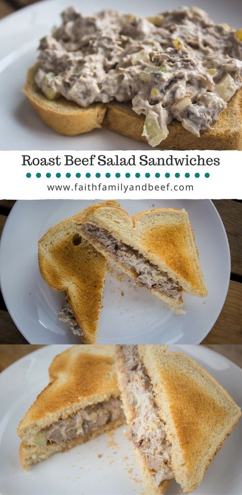 Roast Beef Salad Sandwiches | Faith Family & Beef Recipe For Roast Beef, Brunch Sandwiches, Salad For Sandwiches, Roast Beef Salad, Recipe For Roast, Roast Beef Sandwich Recipes, Leftover Pot Roast, Beef Sandwich Recipes, Leftover Roast Beef