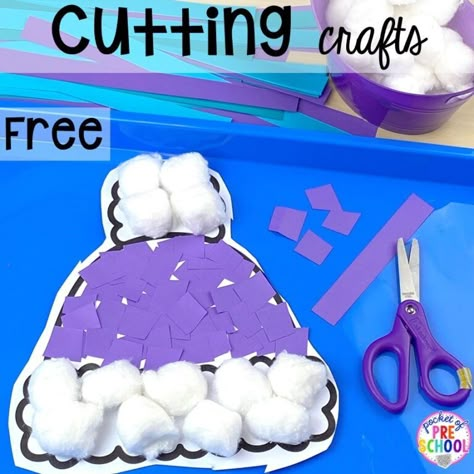 Winter Themed Activities and Centers (Snowman at Night Freebie too)! - Pocket of Preschool 2s Classroom, Snow Preschool, Elementary Crafts, Clothes Study, Pocket Of Preschool, Winter Theme Preschool, Winter Crafts Preschool, January Activities, Winter Unit