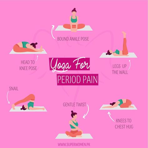 There are some simple ways of lightening the severity of period crampsWe have gathered some of the best positions to help youSave these steps for your next cycle and give it a tryhealthylifestyle healthywomen yogalife womenempowerment womensupportingwomen superwomenspower superwomenpakistan Yoga For When Your On Your Period, Yoga Poses For Cramps, Exercises To Help Period Cramps, Help Cramps Period Pains, Stretching For Period Cramps, Workouts For Period Cramps, Yoga To Help With Period Cramps, Yoga For Your Period, Yoga For Periods Cramps