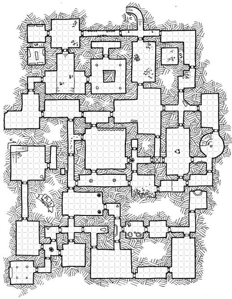 [Tuesday Map] The Architect’s Dungeon (working with the Dungeon Architect Cards) Dungeon Level Design, Dungeon Map, Game Level Design, Fantasy Map Making, Map Layout, Dnd World Map, Tabletop Rpg Maps, Dnd Maps, Drawn Map