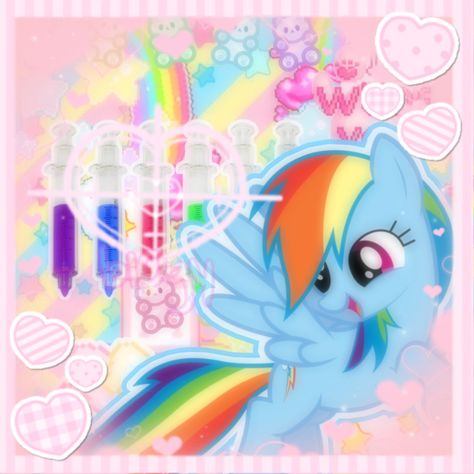 Rainbow Dash Pfp Aesthetic, Rainbow Dash Cutecore, Mlp Doodles, Mlp Cutecore, Cute Edits, Mlp Pfp, Scene Kid Art, Mlp Twilight, Princess Twilight Sparkle