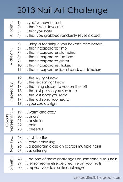 Nail Art Challenge 2013 Nail Art Challenge, Middle School Activities, Business Nails, Acrylic Nails At Home, Art Challenges, Nail Techniques, Nail Room, Makeup Eye Looks, Nails At Home
