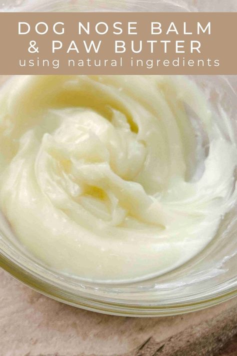 This natural nose balm and paw butter recipe for dogs is simple and easy. Not only does it provide long-lasting relief, but it also brings peace of mind to dog parents since it’s only made of four natural ingredients. Paw Butter For Dogs, Balm For Dog Paws, Homemade Paw Balm For Dogs, Nose Balm For Dogs Diy, Homemade Dog Paw Balm, Paw Cream For Dogs Diy, Diy Dog Nose Balm, Paw Butter For Dogs Diy, Dog Paw Balm Recipe