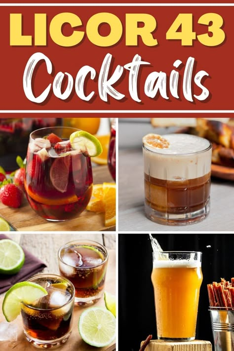 Licor 43 Cocktail, Drinks With 43 Liquor, Licor 43 Recipes, Weekly Drink Specials Ideas, Liquor 43 Shots, Liquer 43 Cocktails, 43 Liquor Recipes, Liquor 43 Recipes, Maraschino Liqueur Cocktails