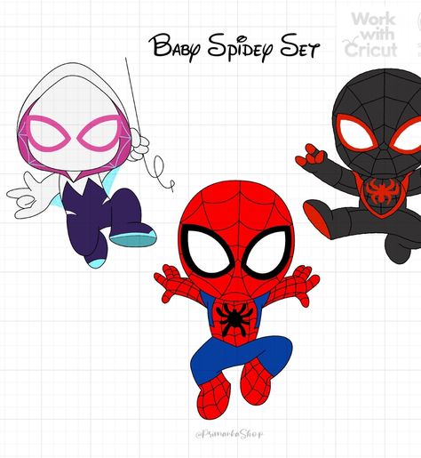 3 Baby Spidey Superhero Svg cut file - PrimankaShop | Boosty Spiderman Characters, Superhero Svg, All Spiderman, Spiderman Svg, Superhero Birthday Invitations, Baby Avengers, Baby Spiderman, Friends Clipart, Image Spiderman