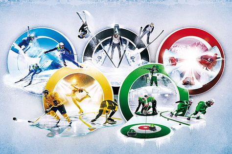 Olympic games - Winter on Behance Kids Olympics, Pyeongchang 2018 Winter Olympics, Olympic Party, Olympic Rings, Rio Olympics 2016, Digital Art Gallery, Rio Olympics, Winter Games, Winter Sport