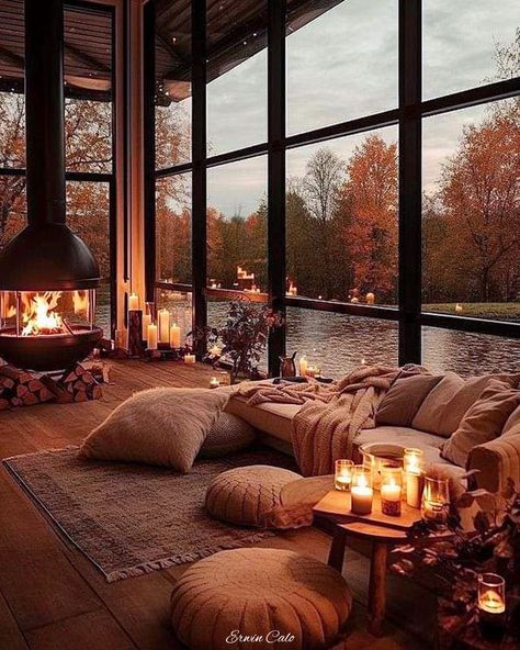 Contemporary Decor Living Room, Casa Country, Cosy Christmas, Dream House Interior, Cozy Place, Cozy Room, Cabin Homes, Dream Rooms, Dream House Decor