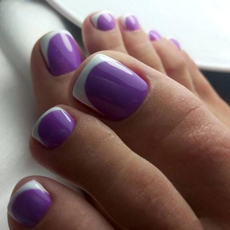 Coolest Ways to Wear Purple French Tip Nails – DTK Nail Supply Nails Feet Pedicure, Purple French Tip Nails, Purple French Tip, Feet Pedicure, Nails Feet, Purple French, Violet Nails, Toenail Designs, French Pedicure