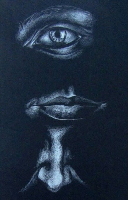 White charcoal on black sheet- Eyes/nose/Lips study Lips Study, Features Drawing, Portrait Study, White Pencil, White Charcoal, Facial Features, Drawing Tutorials, Black Paper, White Acrylics