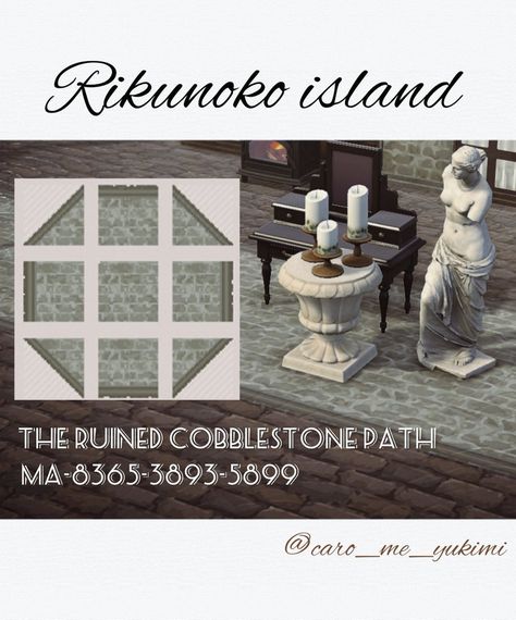 Cobblestone Path, Motif Acnl, Brick Path, Path Design, Qr Codes Animal Crossing, Theme Nature, Bar Designs, Stone Path, New Animal Crossing