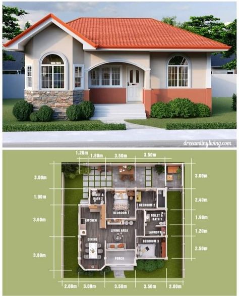 3 Bedroom Bungalow Floor Plans Philippines, Bungalow Philippines, 3bedroom House Plans Modern Bungalow, 3bedroom House Plans Modern, 3 Bedroom Bungalow Floor Plans, Simple Bungalow House Designs, Room Layout Design, House Plans Modern, Modern Bungalow House Plans