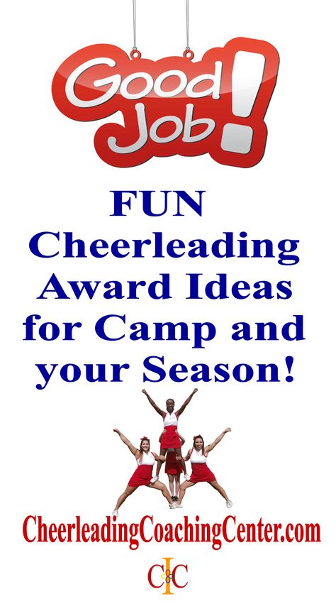 Giving out Cheerleading Awards throughout your season is a great way to motivate your team!  Check out the latest post on CheerleadingCoachingCenter.com for some ideas for your cheer awards that you can use anytime. Fun Cheer Awards, Spirit Awards Ideas Cheer, Cheerleading Award Ideas, Cheer Gifts From Coach, Cheer Award Ideas, Cheer Clinic Ideas, Cheer Incentives, Cheerleading Awards, Cheer Awards