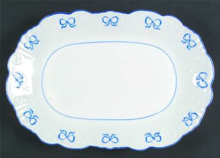 Vista Alegre Ruban Blue 14" Oval Serving Platter Blue China, Tableware Accessories, Serving Platter, China Dinnerware, Serving Platters, Accessories Home, Estate Jewelry, Dinnerware, Blue And White