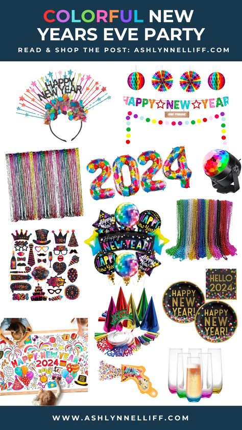 While I love the traditional Black & Gold NYE Decor, imagine a celebration that bursts with color, laughter, and positive energy—a colorful extravaganza that sets the tone for the adventures that await in the coming year! Check out today's blog post filled with colorful ideas to shake up the traditional NYE decor this year! Colorful New Years Eve Party, Colorful Party Ideas, Nye Decor, Nye Decorations, Ringing In The New Year, Colorful Party, New Year’s Eve, Eve Parties, New Years Eve Party