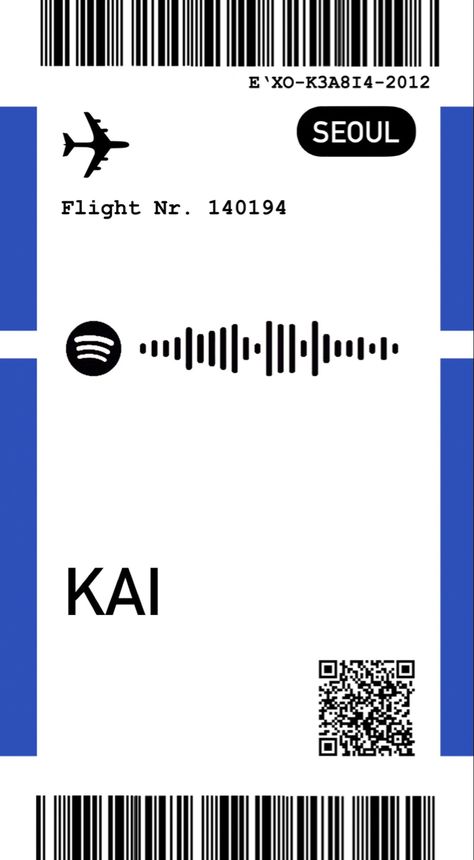 Kpop Ticket, Flight Ticket Template, Airport Ticket, Phone Case Prints, Airport Tickets, Ticket Case, Bts Tickets, Template Music, Exo Stickers