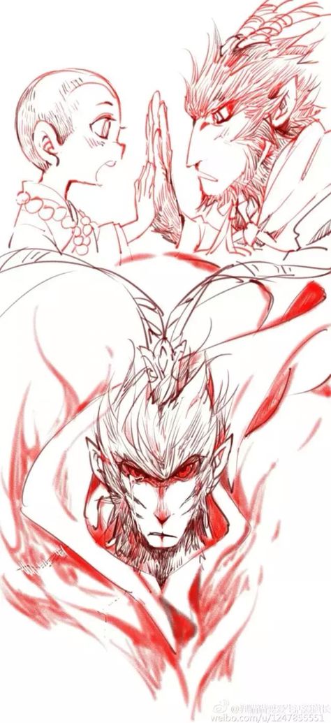 Monkey King • Hero is back  The bast animation of China! Female Monkey King, Sun Wu Kung, Monkey King Fanart, Monkey King Art, Monkey King Hero Is Back, Monsters In My Head, Wu Kong, The Monkey King, King Drawing